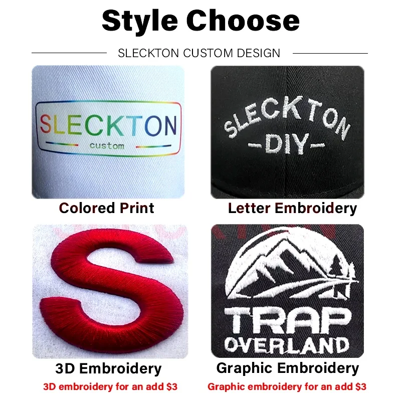 SLECKTON Custom Logo Baseball Cap Unisex Summer Camouflage Embroidery Design Brand Picture Print DIY Sun Hat for Men view 5