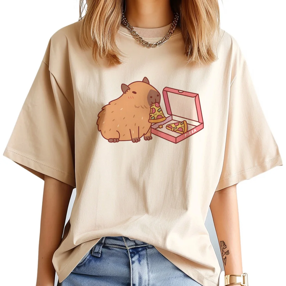 

Capybara t-shirts women designer graphic anime tshirt girl 2000s funny manga clothing