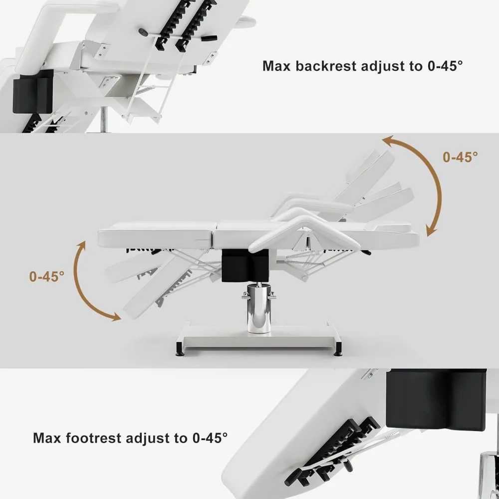 高さと角度を調整可能なタトゥーチェア,360 ° 回転するフェイスベッド,超大型ポンプ,ベッドとスツール,アップグレード