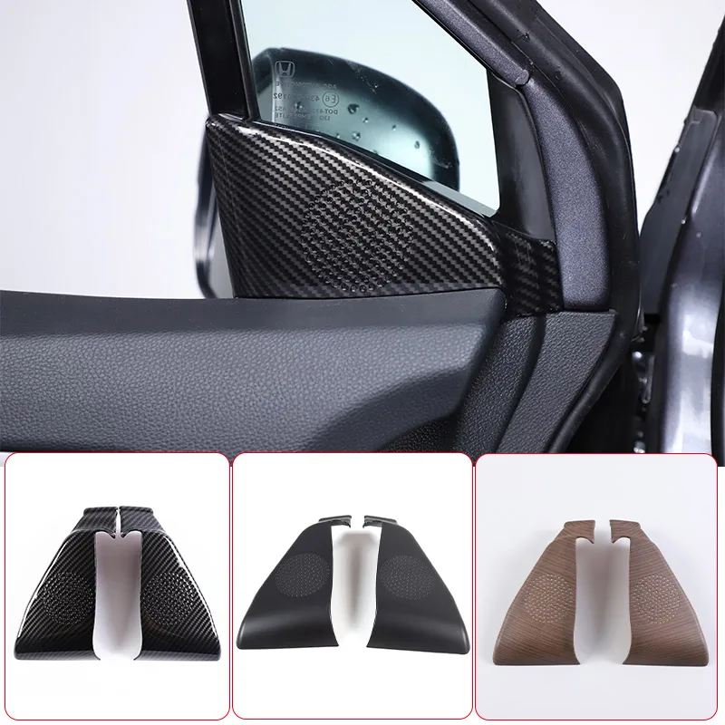 

For Honda Pilot 2015-2022 ABS Carbon Fibre A-pillar Triangular Speaker Mesh Decorative Cover Interior Molding Accessories