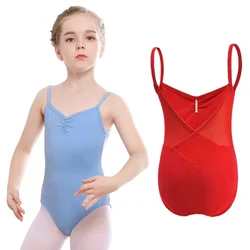 Camisole Dance Leotards for Girl Women Cotton Spaghetti Straps Ballet Costumes Lace Back Gymnastics Aerial Yoga Swimming Outfits