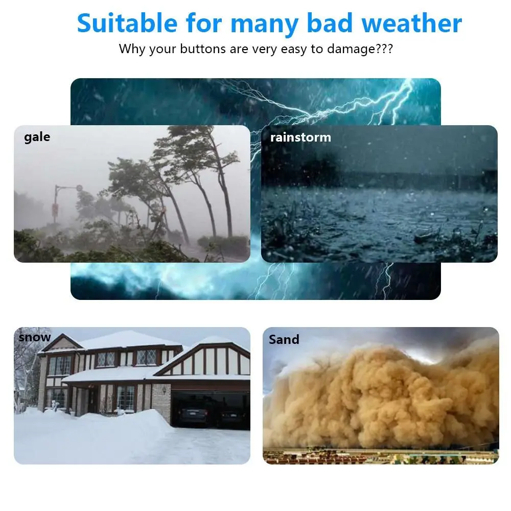 Waterproof Cover For Wireless Doorbell Door Bell Ring Chime Button Transparent Door Bell Protective Cover For Home Doorbell