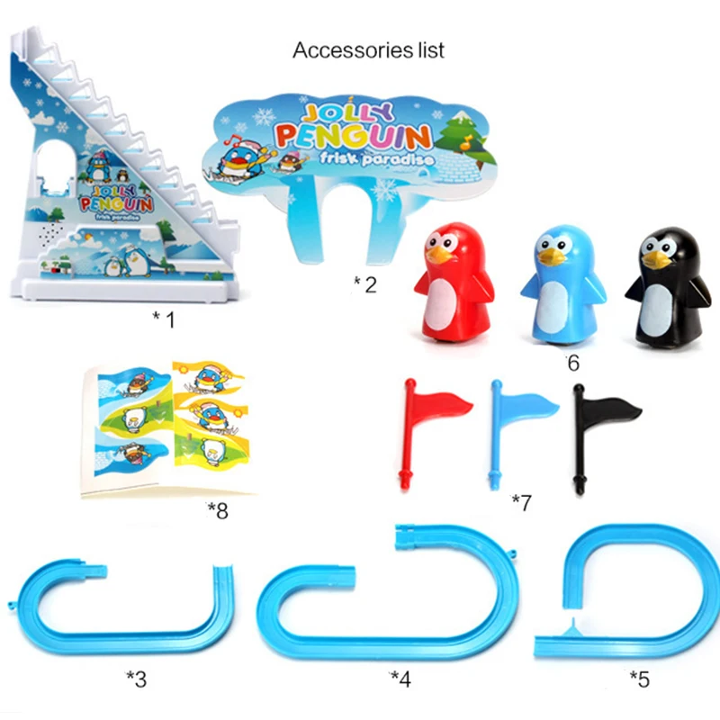 

Newest Children Toys Penguin Climb Stairs Children's Classic Track Toys Cartoon Penguin Climb Stairs, Electric Music Track Toys