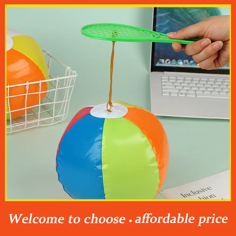 

"1Set Kids Bouncing Ball Toy Colorful Inflatable Balloons Reaction Training Interactive Toys Fun Stress Relief Gift