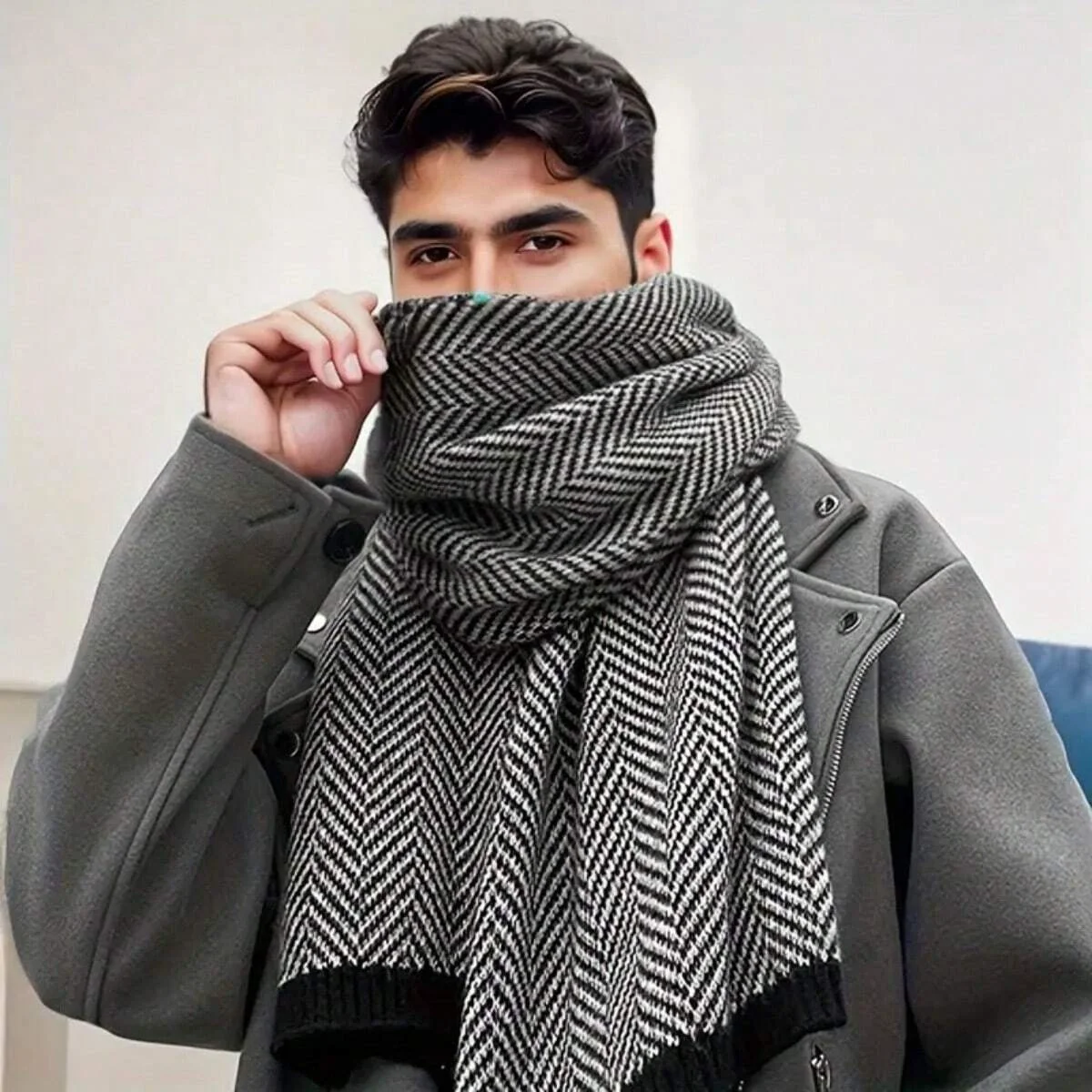 Fashion 180*30cm Scarves Man Autumn Winter Thick Warm Cashmere Business Long Wraps Boy Classic Shawl Free Shipping muffler