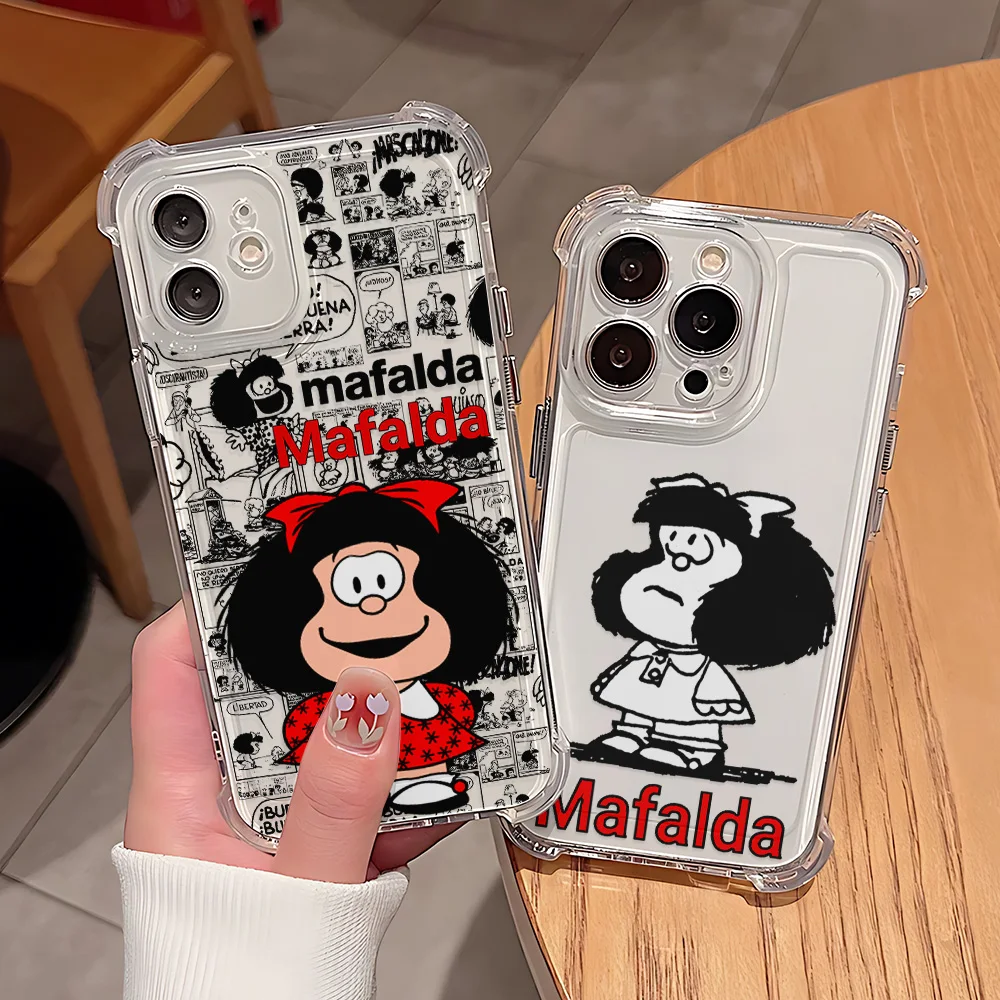 Schöne Mädchen Maufaldas Cartoon Telefon Fall Für Samsung Galaxy S25 S24 S23 S22 S21 S20 Note20 Rand FE Ultra plus 4G 5G Anti Abdeckung