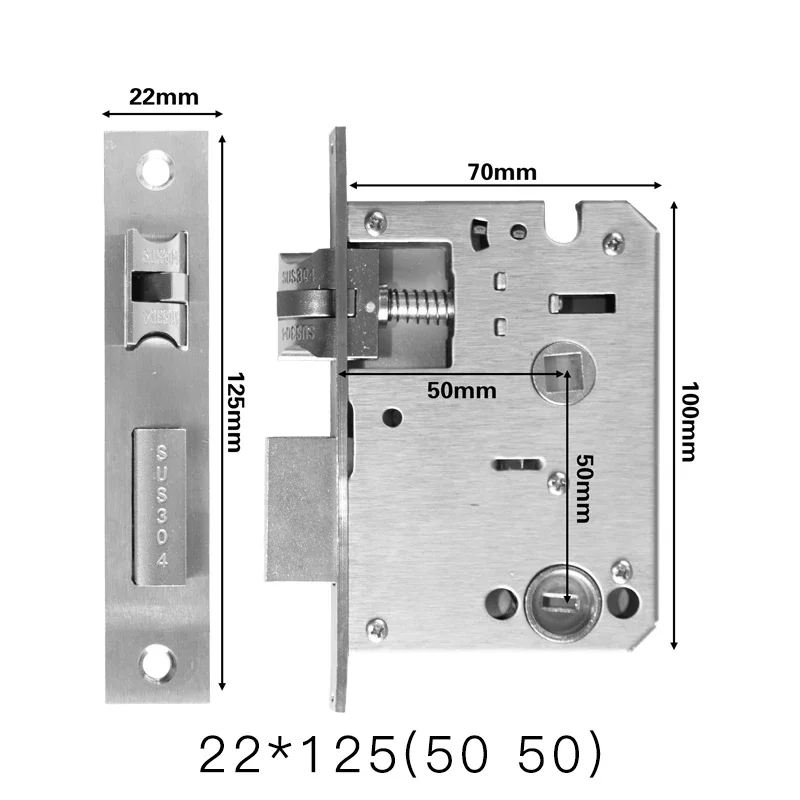 Smart fingerprint lock body special mortise smart lock 5050 125mm-240mm 2585-7085mm 5572 6072 300*6085 lock body