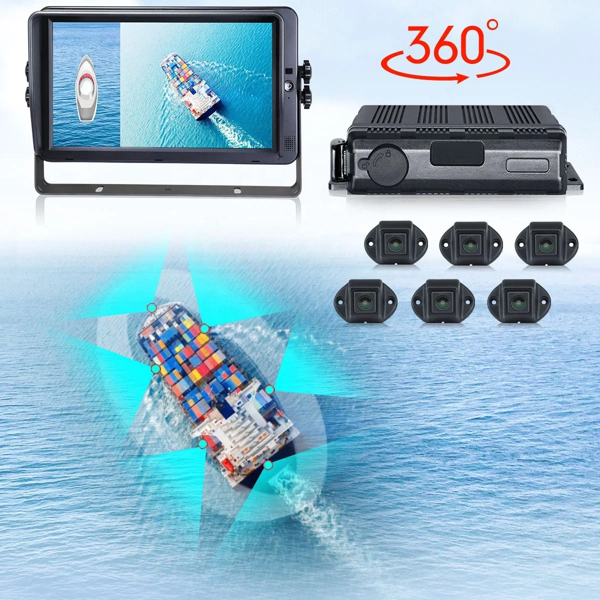 STONKAM Waterproof HD Truck 3d 360 Degree Camera Bird View System 360 Degree Truck Camera Recording System For Boat