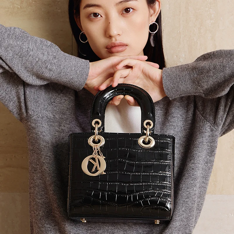 

100% Genuine Leather Luxury Mini Women Shoulder Crossbody Bag Black 2026 Trendy сумка женская