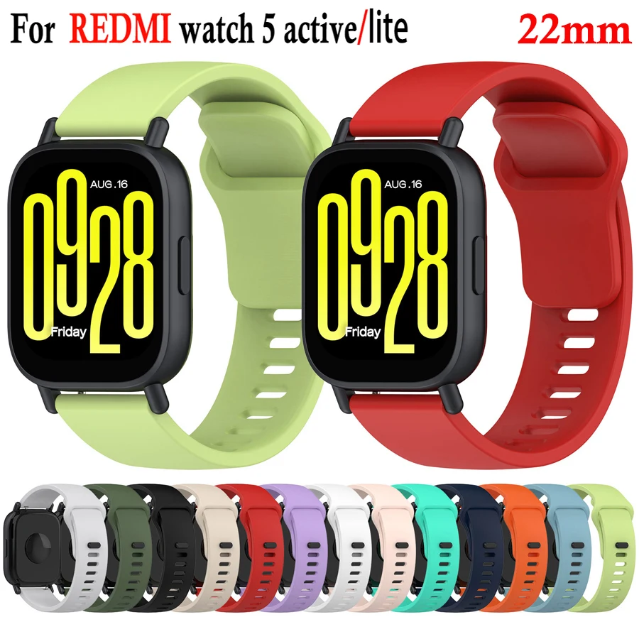 Correa de reloj de 22mm para Xiaomi Redmi Watch 5, Correa activa de repuesto para Redmi Watch 5 Lite, Correa, pulsera