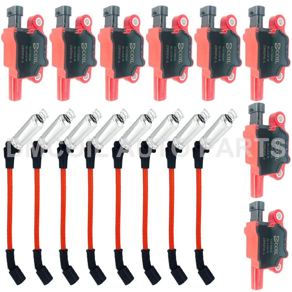 

1 SET RED IGNITION COIL FOR CDILLAC ESCALADE CHEVY CORVETTE SILVERADO SUBURBAN TRAILBLAZER GMC CANYON SAVANA 12570616 SI-AT38018