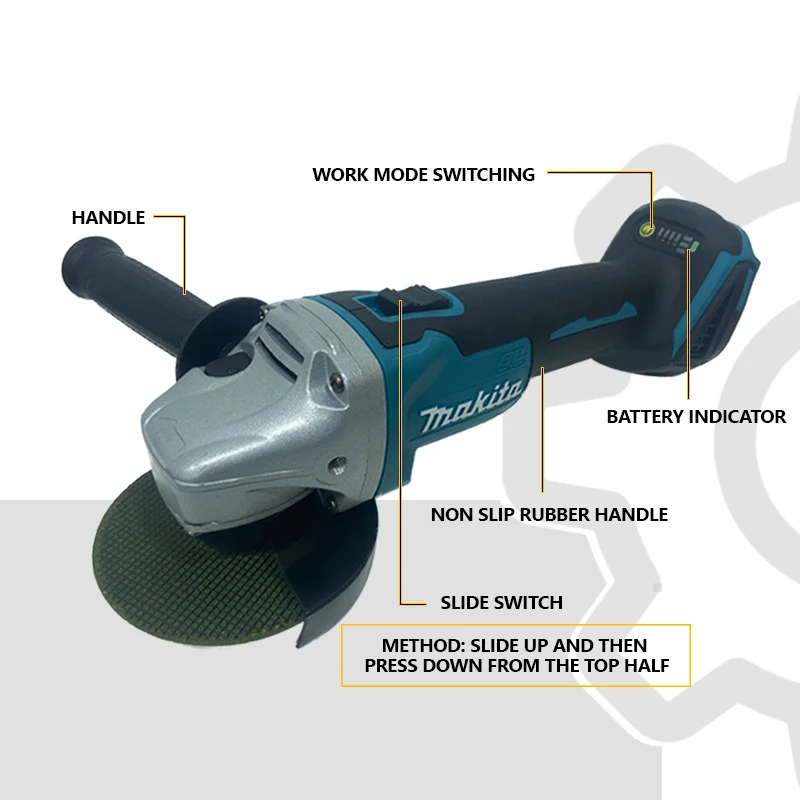 Makita Esmerilhadeira 5' 18v 100mm A Bateria DGA404z  Brushless - Makita Battery And Charger Not Included 연마기 Máquina de polir