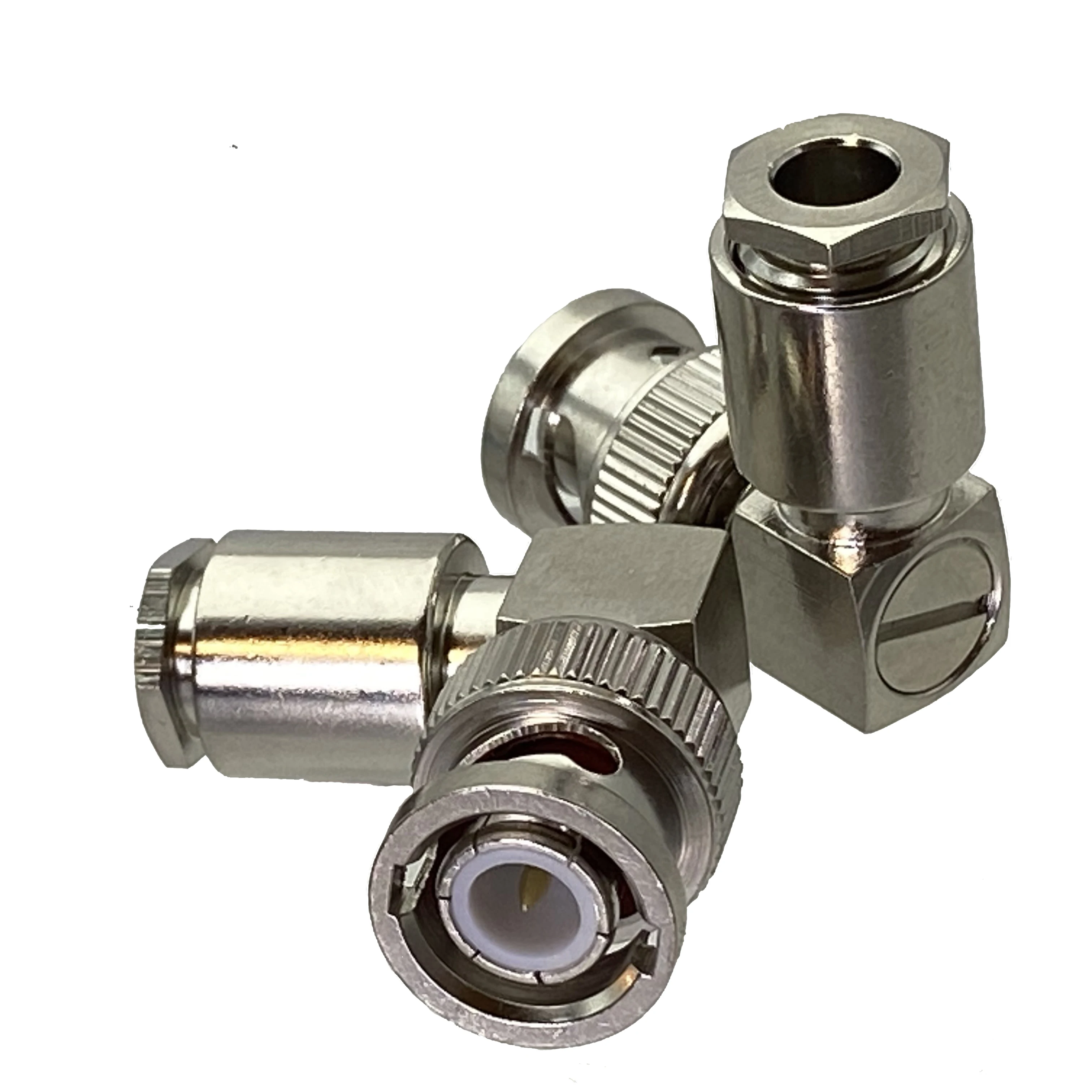 Connector BNC Male Plug Clamp RG174 RG316 / RG58 RG142 / RG8X / RG5 RG6 / RG8 LMR400 Cable RF Coaxial Straight & Right angle