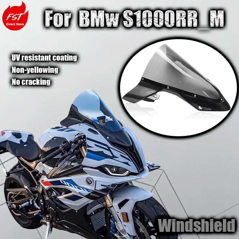 

For BMw S1000RR/M modified carbon fiber windshield same style as the Japanese windshield panel and wind deflector
