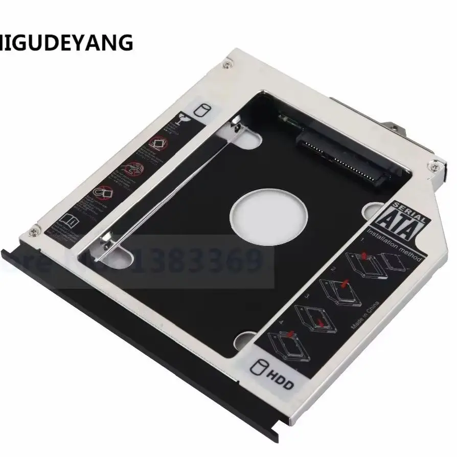 

With Matched Bezel Panel 2nd Secondary 2.5 HDD SSD SATA Hard Drive Optical bay Caddy Frame Bracket for HP ProBook 6360b 6360t