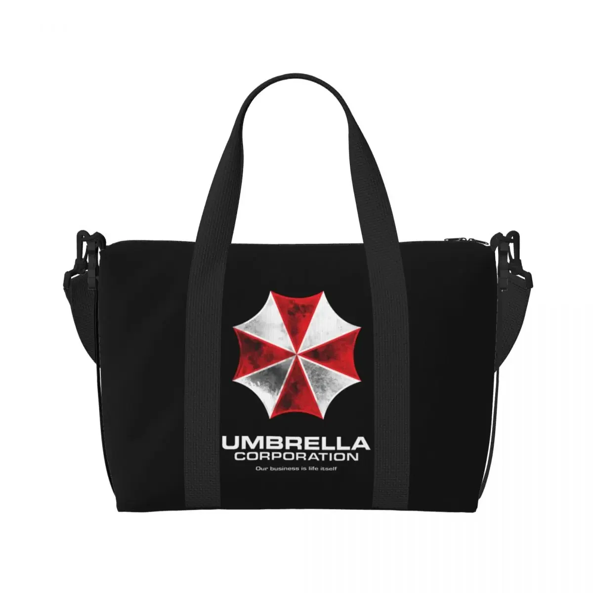 사용자 정의 우산 회사 비치 토트 백 여성 비디오 게임 큰 구획 체육관 비치 여행 가방