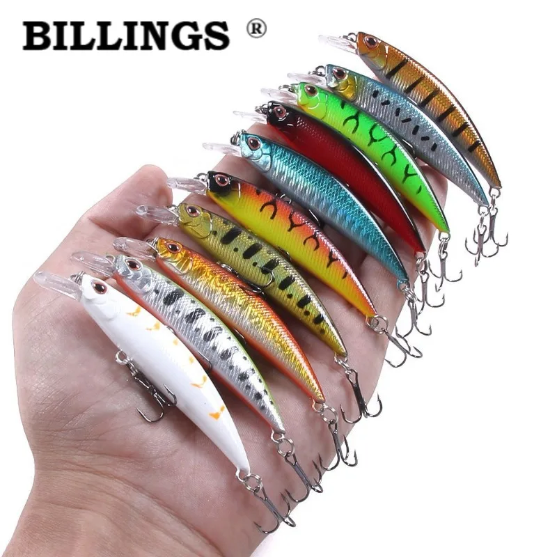 BILLINGS 1pcs Plastic Lure 8CM 9g Long Tongue Plate Realistic Lure Sharp Triple Hook Outdoor Practical Fishing Tackle Lures