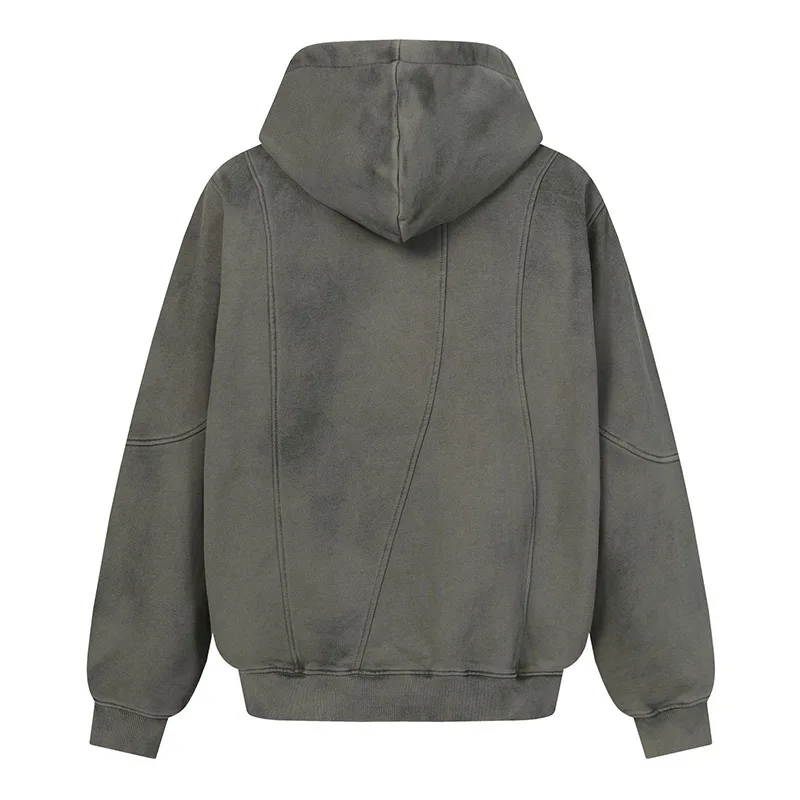 Vintage Irregular Patchwork Casual Sweatshirt Harakuju Streetwear Fashion Pullover Hoodies For Male