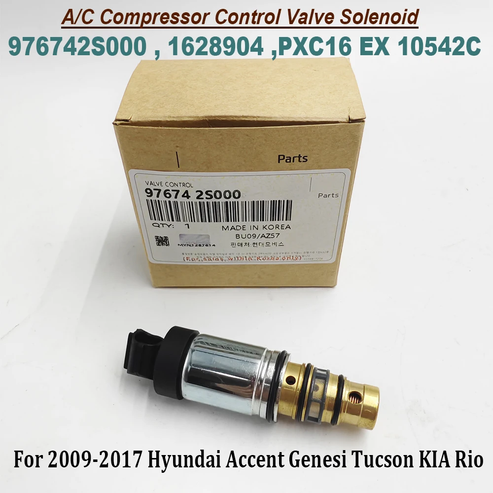 976742S000 A/C Compressor Electric Control Valve Solenoid 1628904 PXC16 EX 10542C For 2009-2017 Hyundaii Accent Tucson K-IA Rio