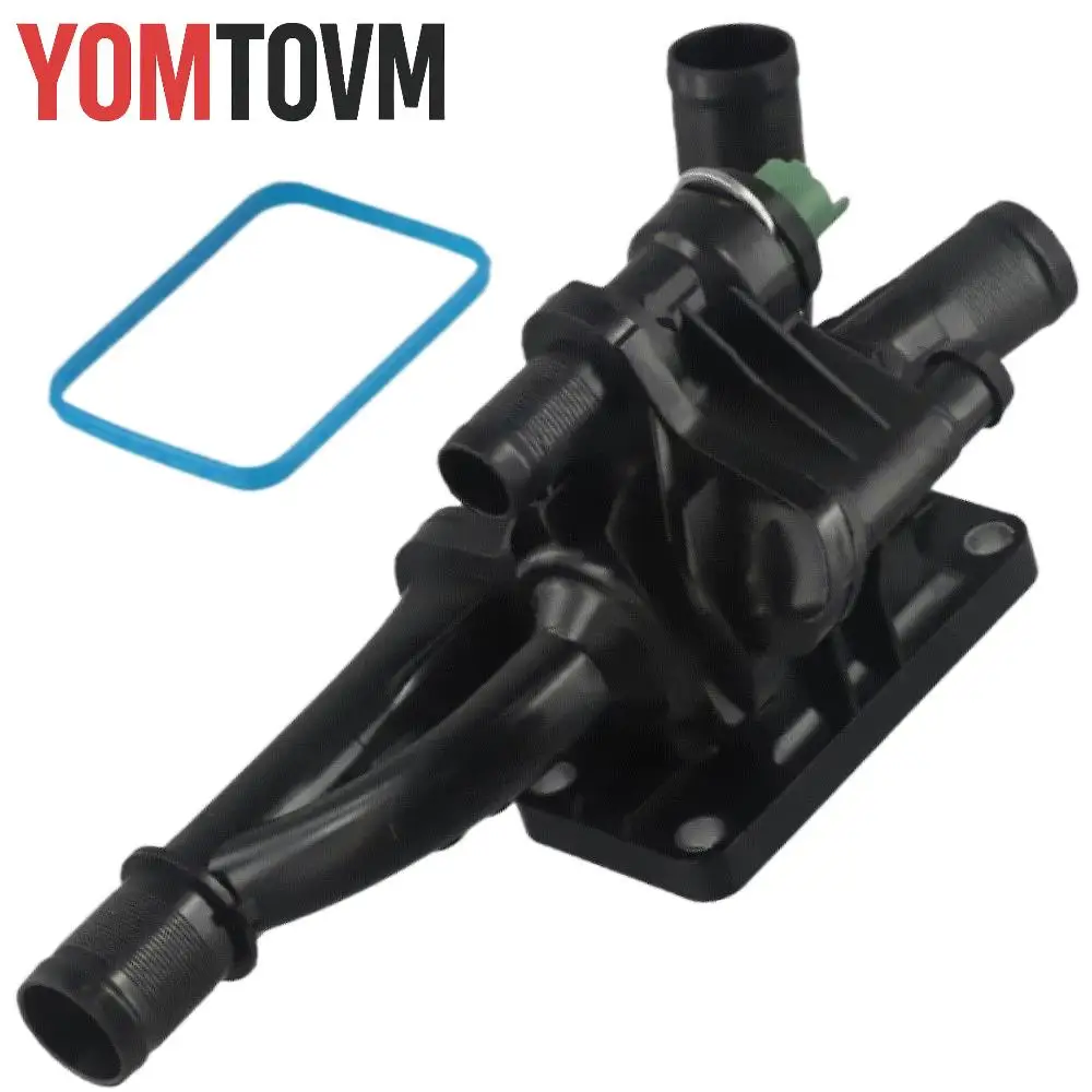 1 Juego de termostato de coche negro de 2 pines 9670253780 9M5Q8A586BA adecuado para Citroen 2005- Citroen Berlingo 1,6 HDi