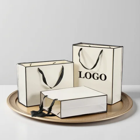 10 Pcs Custom Logo Paper Gifts Bag For Small Business Jewelry Personization Packages Wedding Favors Valentines Day Gifts Bags