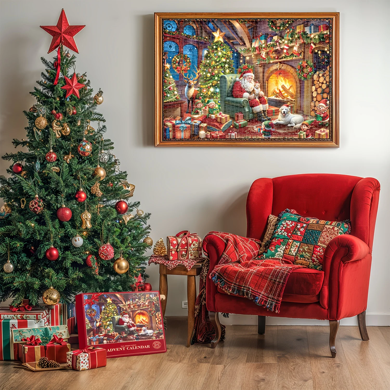 Christmas Santa Claus Jigsaw Puzzle – 500/1000/1200/2000 Pieces, Festive Holiday Decor & Family Fun Gift