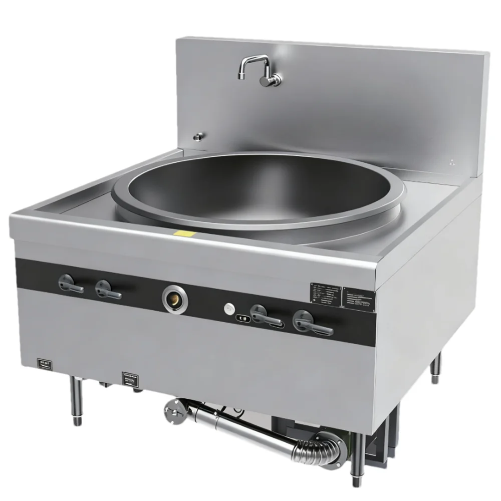 

Commercial Heavy Duty Stainless Steel Gas Stove Big Power Standalone Stock Pot Range for Wok Burner Cooking