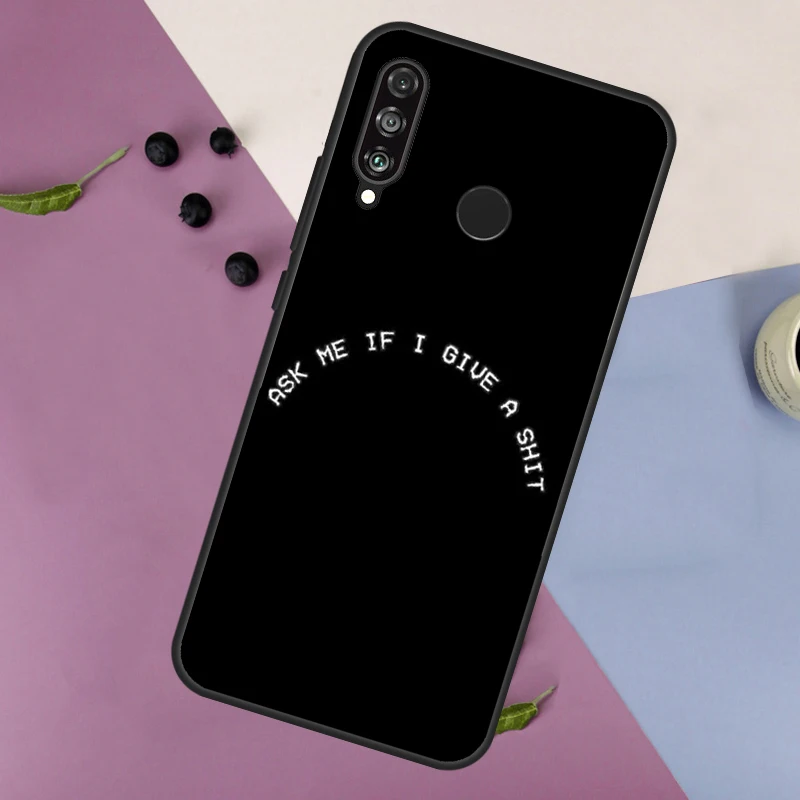 Sad depression Black Word Aesthetic Case For Huawei P20 P30 P40 Lite P60 Mate 60 Pro Nova 10 9 SE 5T 11i 8i 3i Y60 Y61 Y70 Y90