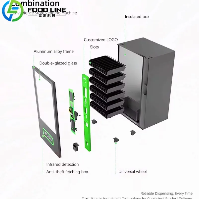 Snack Drink Automatic Combo Vending Machine Distributeur Automatique Cold Drink Water Vending Machine for Drinks and Snacks