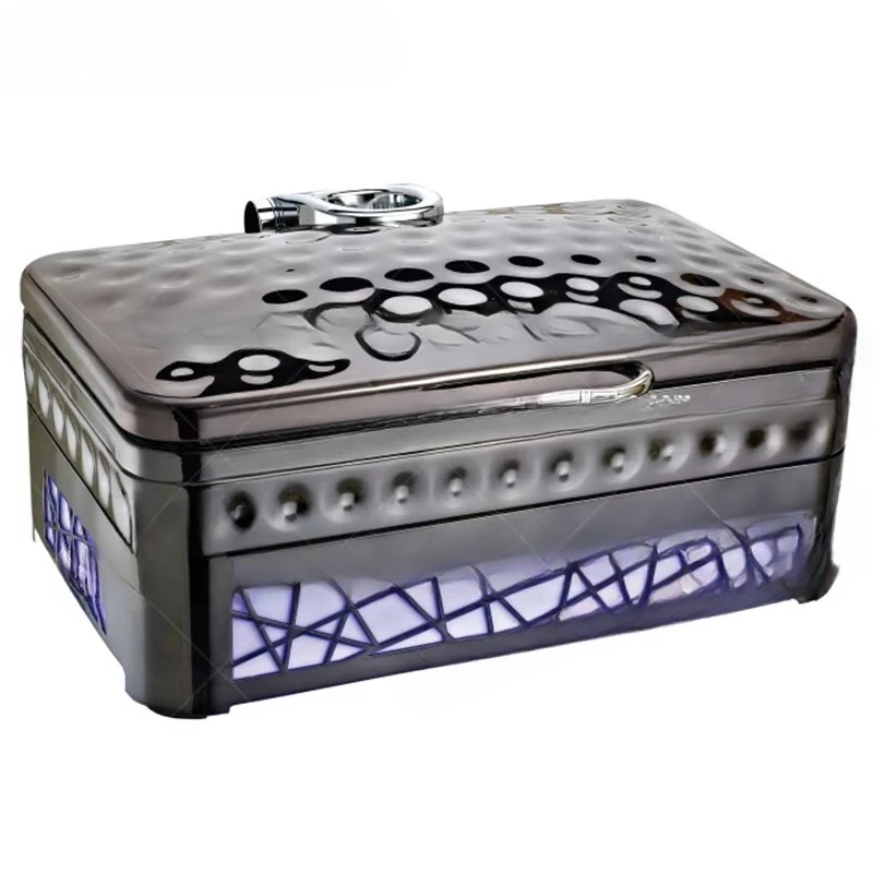 

Hotel Supplies Black Led Hot Pot Hammer Heater Food Warmer Self-Service Steel Cover Hot Pot