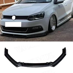 3Pcs Front Bumper Lip Spoiler For Volkswagen VW Polo Standard 2011-2020