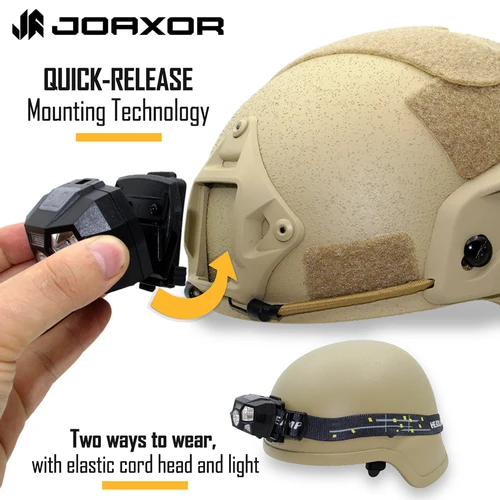 Imagen 2 del producto JOAXOR-luz táctica FAST MICH para casco, luz de señal, Sensor, carga USB, luz impermeable, faro para caza y pesca
