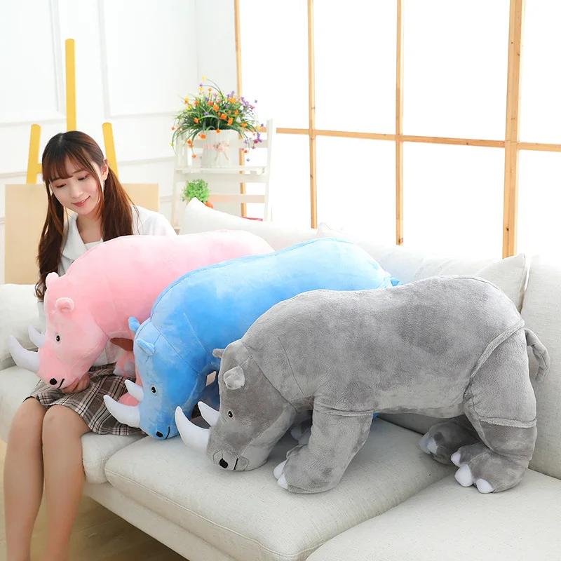 Simulated Animal Doll Rhinoceros Plush Toy Cute Doll Children's Day Birthday Gift animal crossing stuffed animals kawaii plush