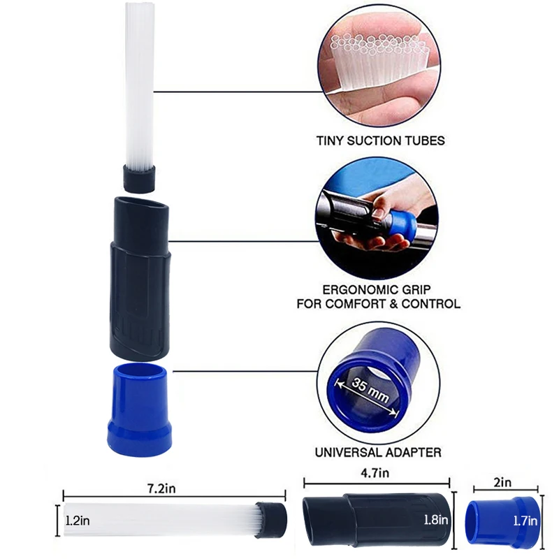 

Multifunction Car Vacuum Cleaner Straw Tubes Dust Dirt Brush Remover Portable Universal Vacuum Attachment Car Clean Tools