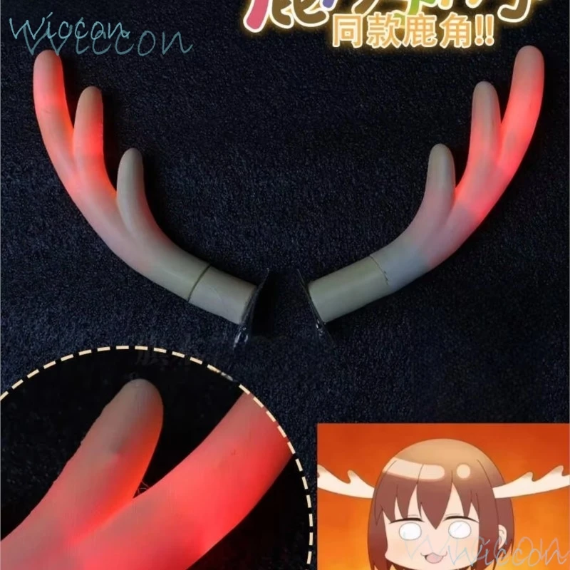 Anime My Deer Friend Nokotan Noko Shikanoko Antler Hairband Cosplay Hairclip Nokonoko Horns Luminescent Halloween Role Party