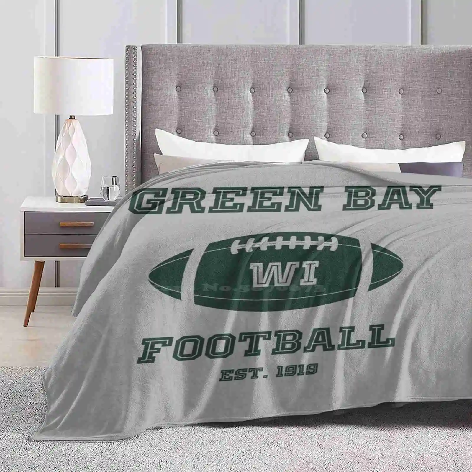 Green Bay Wisconsin Football Retro Vintage All Sizes Soft Cover Blanket Home Decor Bedding Green Bay Football Packers Football