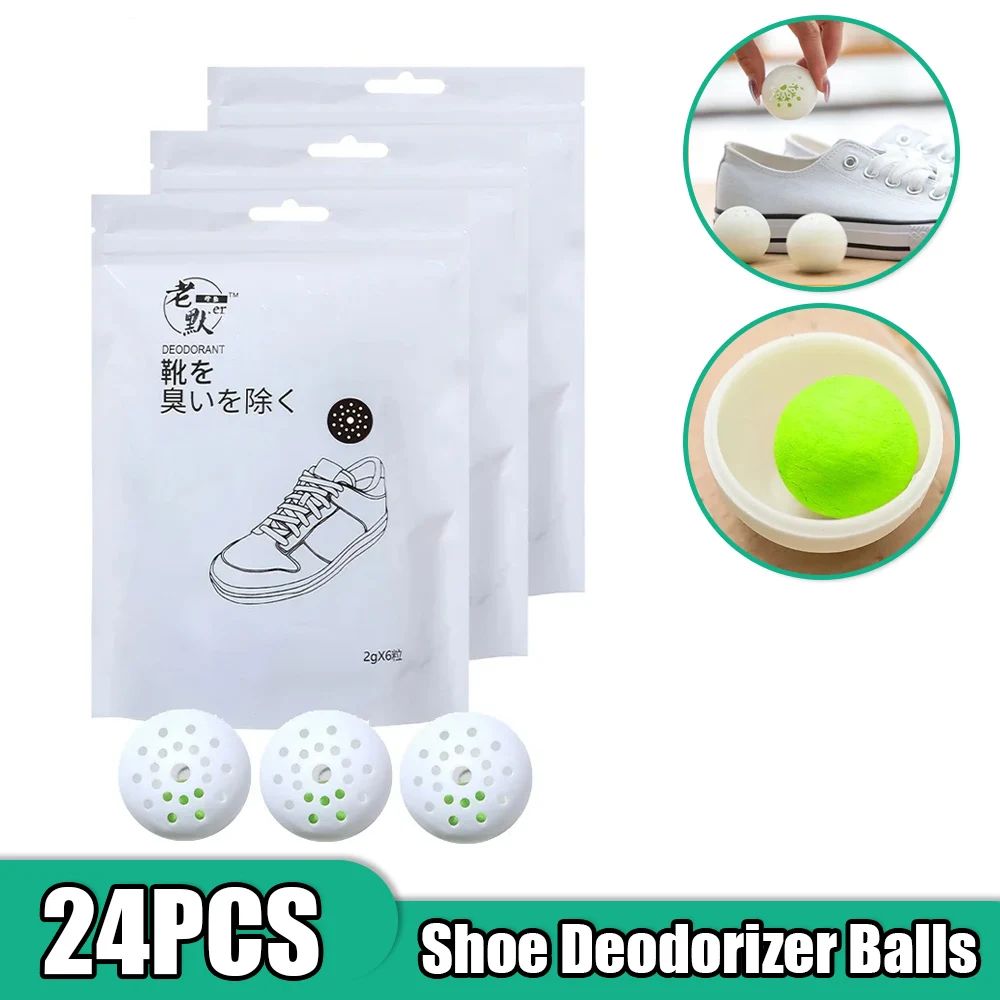 12-24PCS Shoe Deodorizer Freshener Balls Shoes Multifunction Home Close Scent Fresheners Footwear Shoe Closet Deodorization