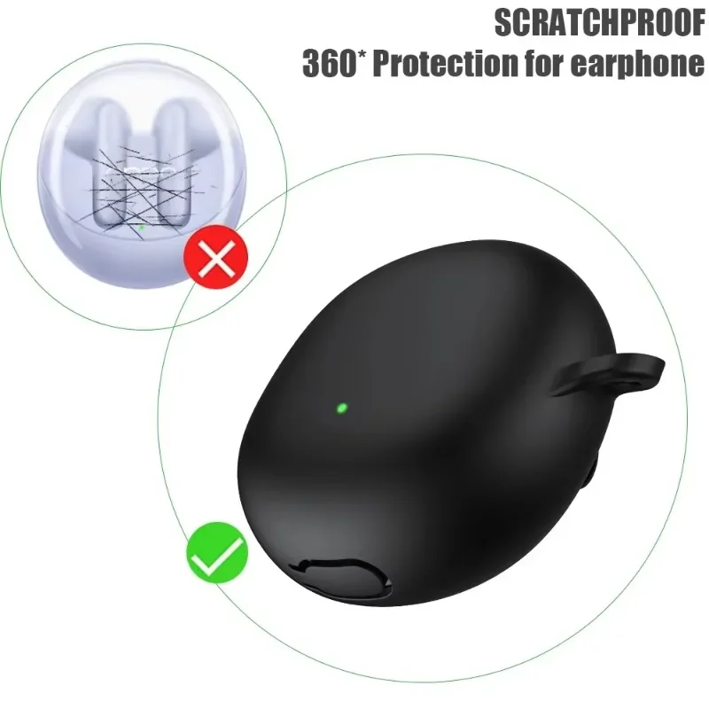 Capa macia de silicone líquido para fone de ouvido bluetooth, capa protetora anti-queda para oppo enco air 3, novo