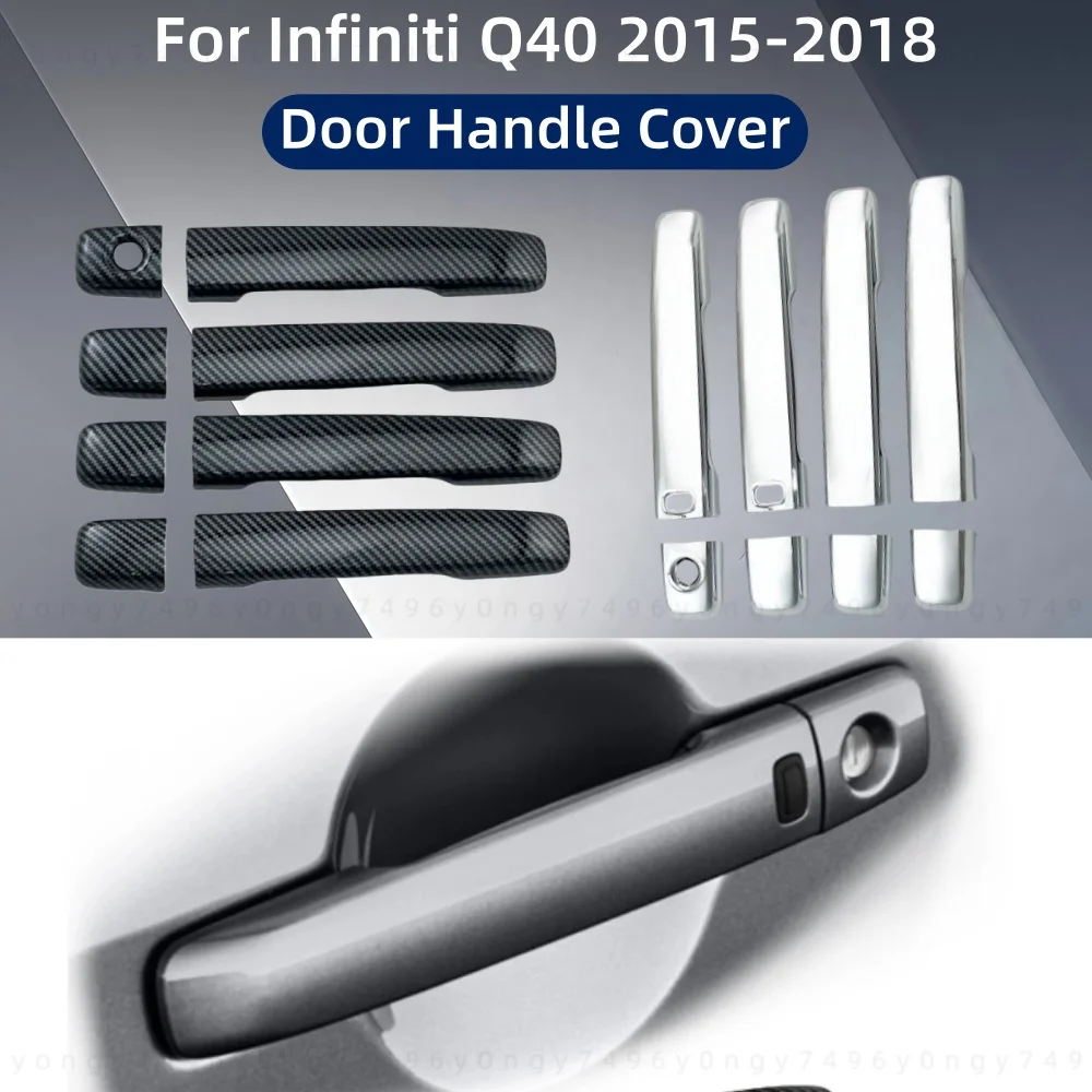 

Car Upgrade Stickers Styling Decoration Door Handle Bowl Covers Modification Accessories For Infiniti Q40 2015 2016 2017 2018