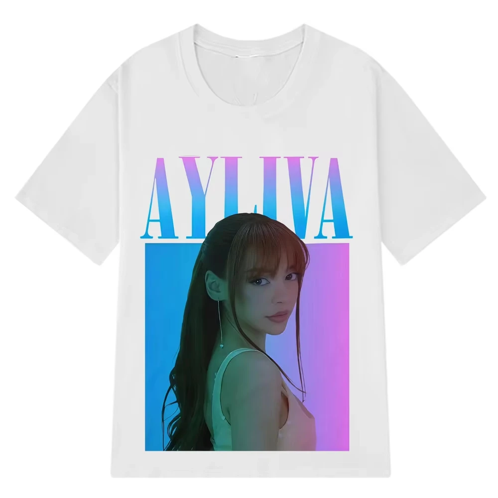 Singer Ayliva винтажная футболка с графическим принтом, мужская и женская футболка в стиле Харадзюку, свободная одежда с короткими рукавами y2k, футболки большого размера