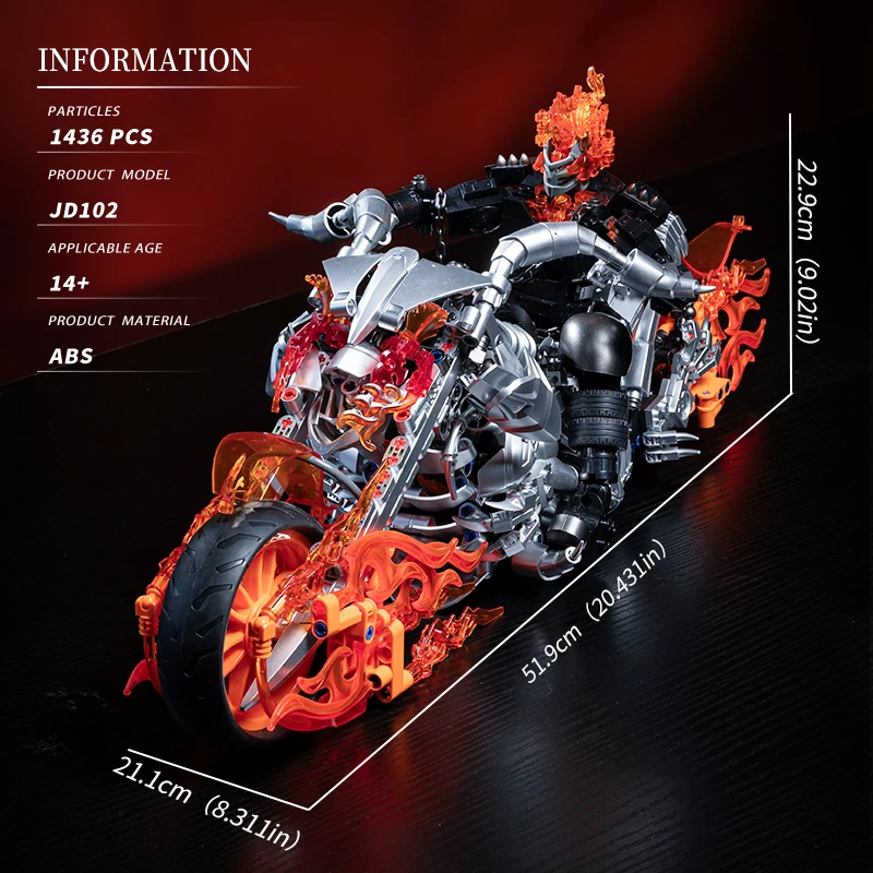 在庫あり MOC テクニカルダークナイトオートバイビルディングブロックレンガ組み立てモデルのおもちゃ子供の誕生日ギフトセット
