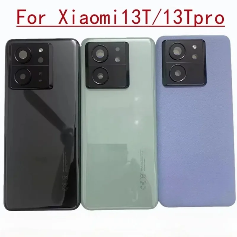 For Xiaomi 13T Pro 5G Back  Cover glass material Plastic Back  Replacement Battery Case, Rear Housing Cover With Camera Lens