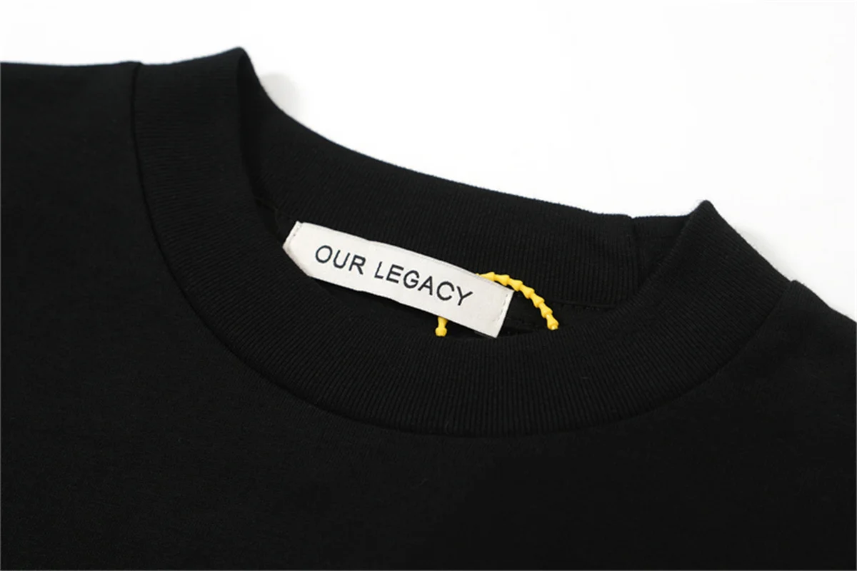 Black OUR LEGACY Swing Of Pendulum Print T-shirt Men Women 1:1 High Quality Blurred Portrait T Shirt Oversize Tops Tee