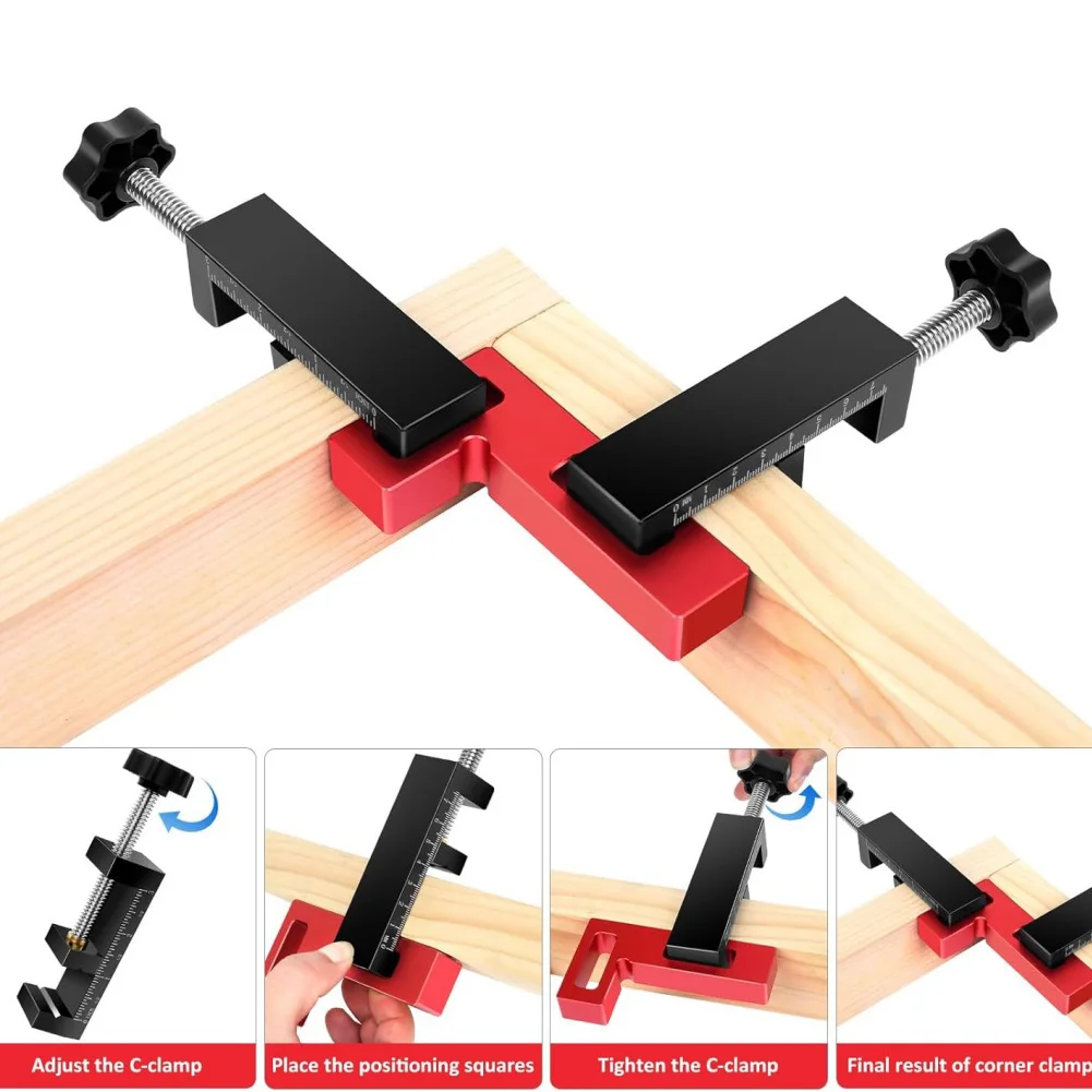 Woodworking Jig Setup Tools Woodworking Square Kit Corner Clamps Stainless Steel Clamps For Precision Assembly