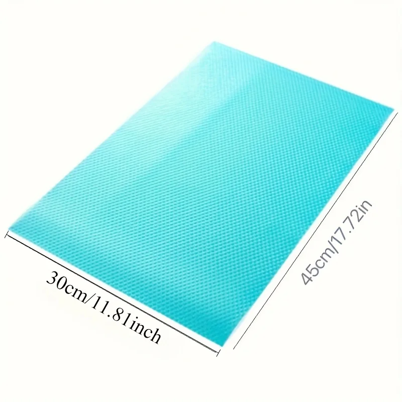 4Pack of Silicone Refrigerator Mats - Waterproof and Oil-Resistant Non-Food Contact Mat, 2 Colors (Blue/White) Suitable for Refr