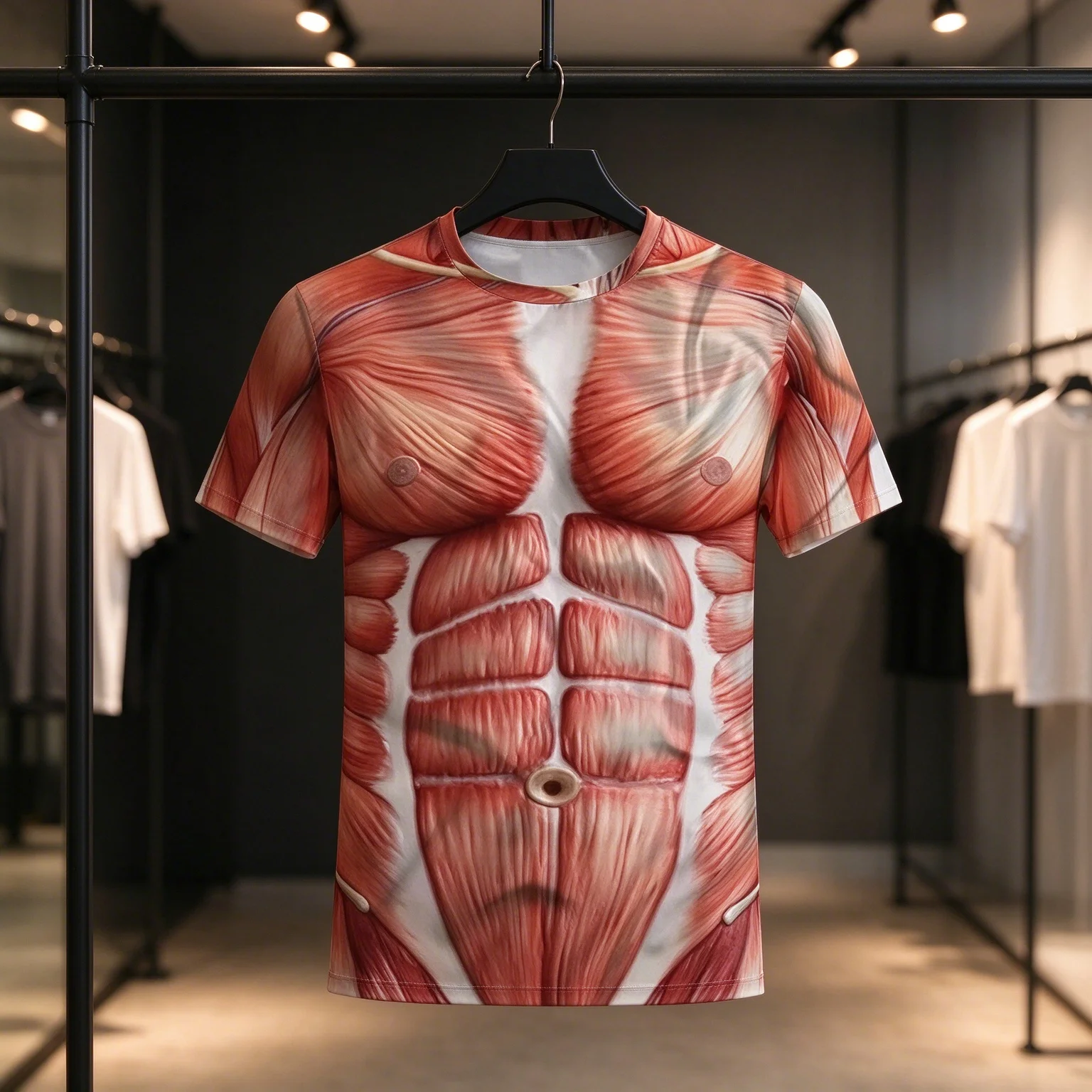 2026 3D Human Muscle Anatomy Graphic T-shirt Unisex Short Sleeve Quick Dry Funny Streetwear Tees