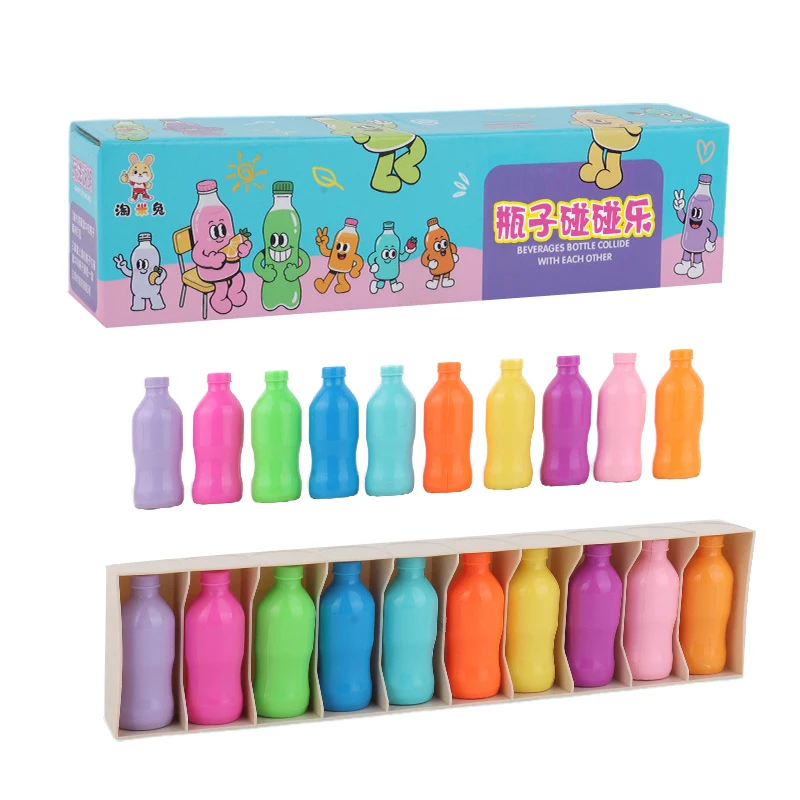 Bevande divertenti per bambini Giocattoli per abbinamenti di colori 20 bottiglie + base, puzzle interattivo per addestramento alla memoria per indovinare la prima infanzia