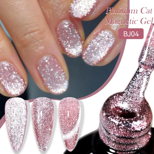Imagen 2 del producto LILYCUTE 7ML láminas de oro rosa efecto platino gato Gel magnético esmalte de uñas luz de luna plateada para Otoño Invierno manicura Nail Art Gel