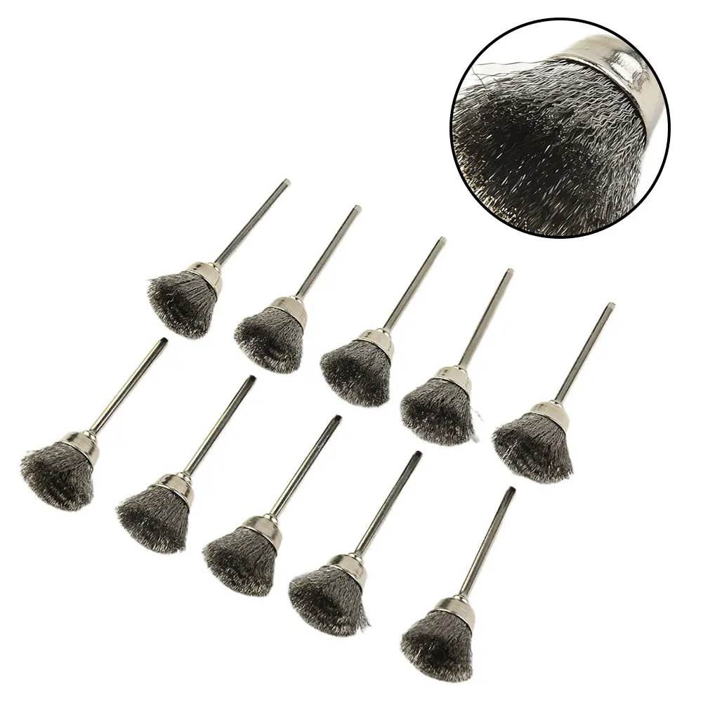 Hot New Parts Practical Professional Wire Brush Wheel 10pcs Wire Accessories Brass Brush Cup For Grinder Drill