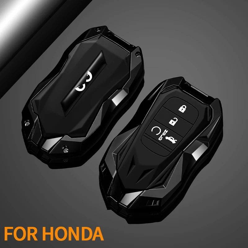 For Honda Car Case Accessories Civic Accord CRV HRV ZRV Pilot Sport SI EX 2026 Vezel Odyssey Zinc Alloy Car Key Case Protector